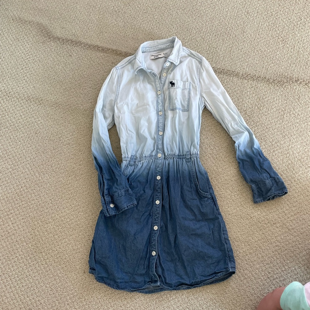 Abercrombie kids ombré denim shirt dress
